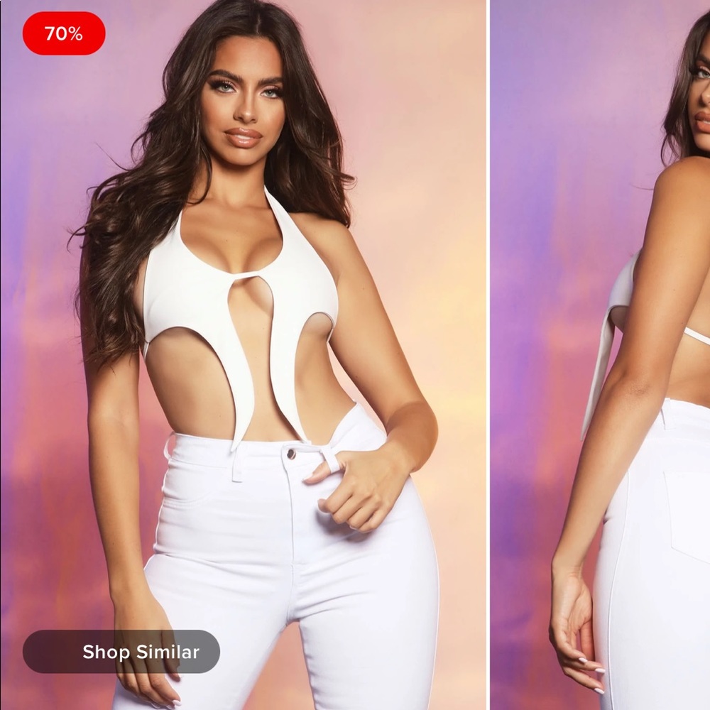 MEGAN THEE STALLION tie breaker halter top - fashion nova - XS ( sold out )